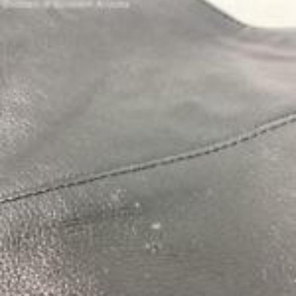 Men's Motorcycle Vest Size 42 Black Leather Front Button Sleeveless with Brooch - Picture 5 of 6